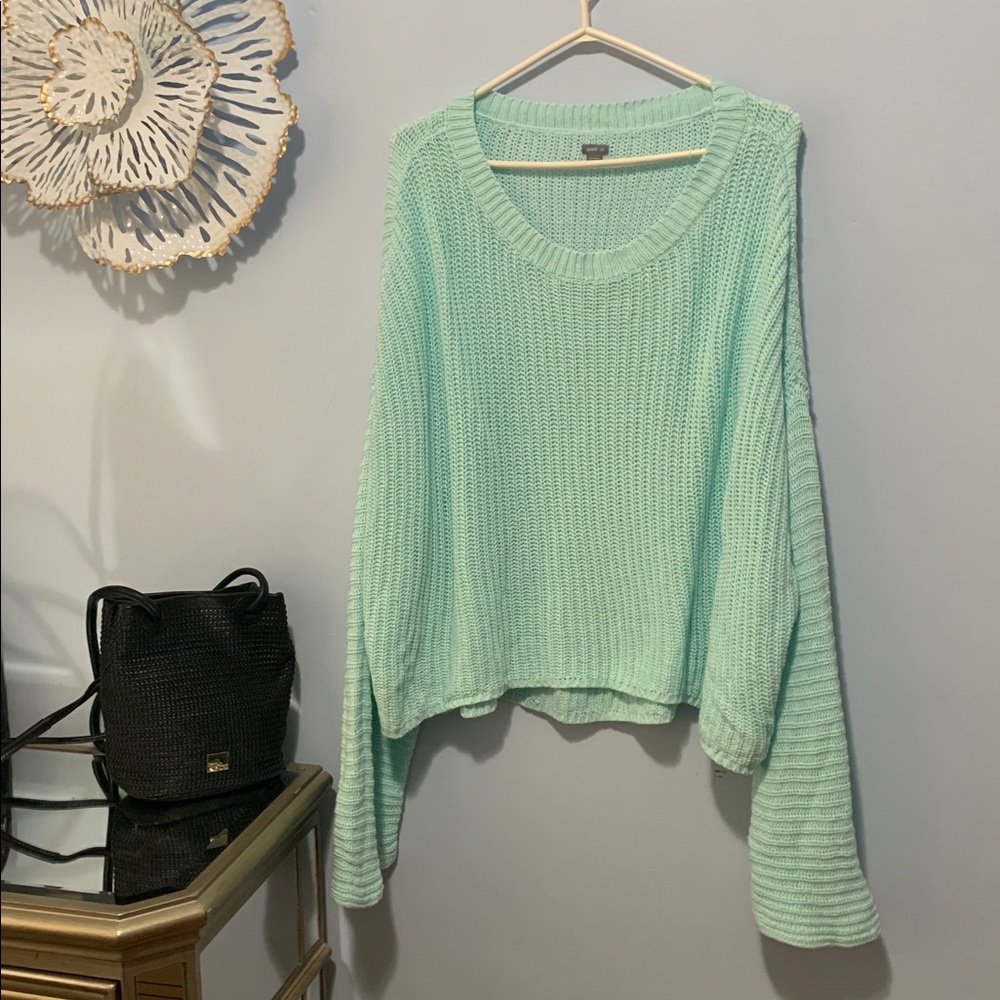 Aerie Light Blue Knit Sweater